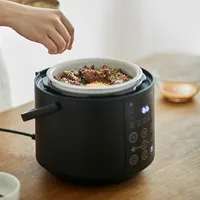 Mini cuiseur à riz avec revêtement en céramique, 2L Portable pour voyage, bureau, dortoir, cuisson rapide, antiadhésif et facile à nettoyer, expédition rapide 6