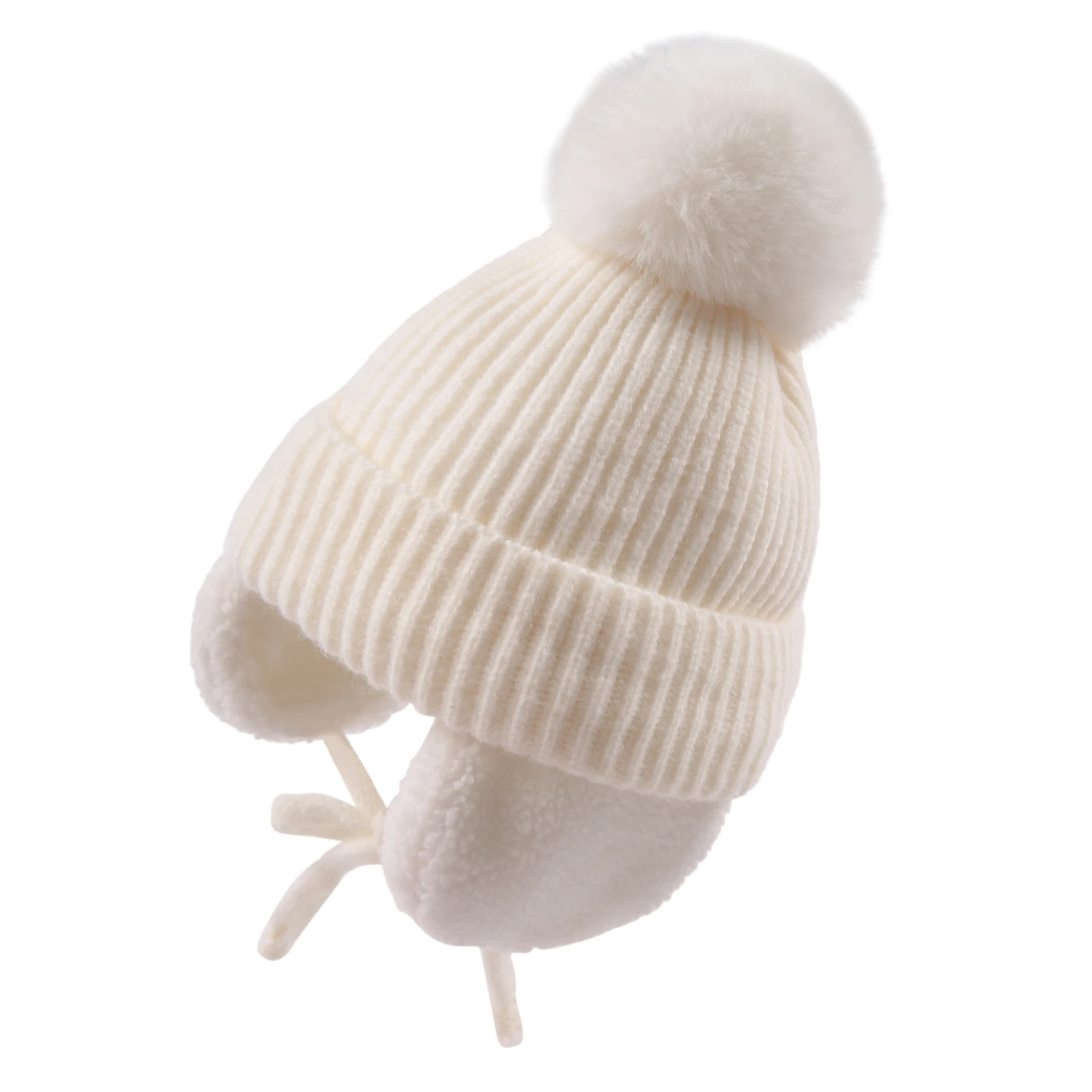 BeQeuewll Cute Wool Pompom Baby Hat Children Cap Warm Autumn Winter Hats For Kids Boys Girls Knitted Warmer Beanie Caps Bonnet