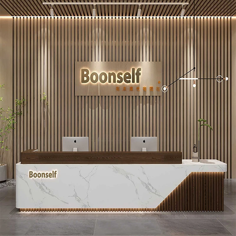 Supermarket Reception Desk Cashier Office Executive Counter Shop Reception Desk Lecture Rezeption Desk Beauty Office Furniture