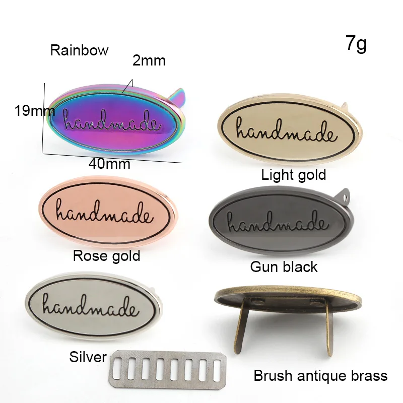 20-100 Pieces Metal Handmade/Handcrafted Labels Tags For