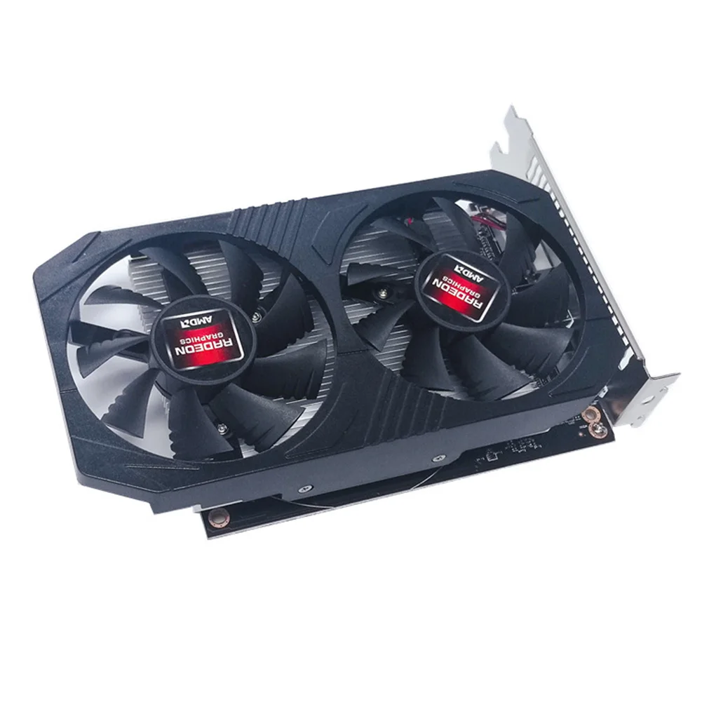 video card for pc AMD RX550 4GB DDR5 graphics card, 128-bit graphics card with dual cooling fans DVI-D interface and HDMI interface video card in computer