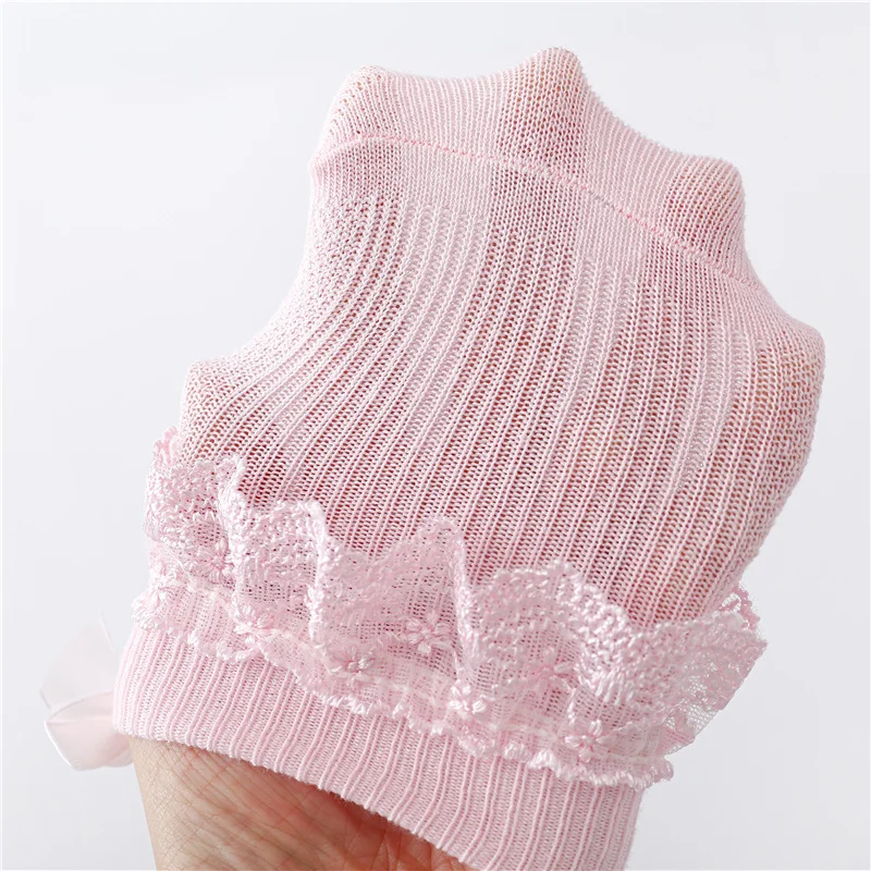 Lawadka 0-24Month Newborn Baby Socks For Girls Cotton Lace Infant Girls Sock Princess Bow Toddler Baby Girls Socks Spring 2023