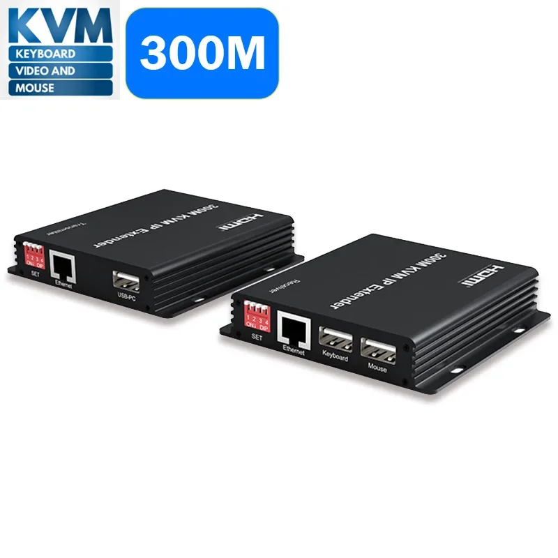 Extender Kvm Hdmi Ip Da 300M Su Rj45 Cat5E/6 Estensione Video Ethernet Hdmi Supporto Extender A Cascata Muitlpoint Tramite Switch Di Rete