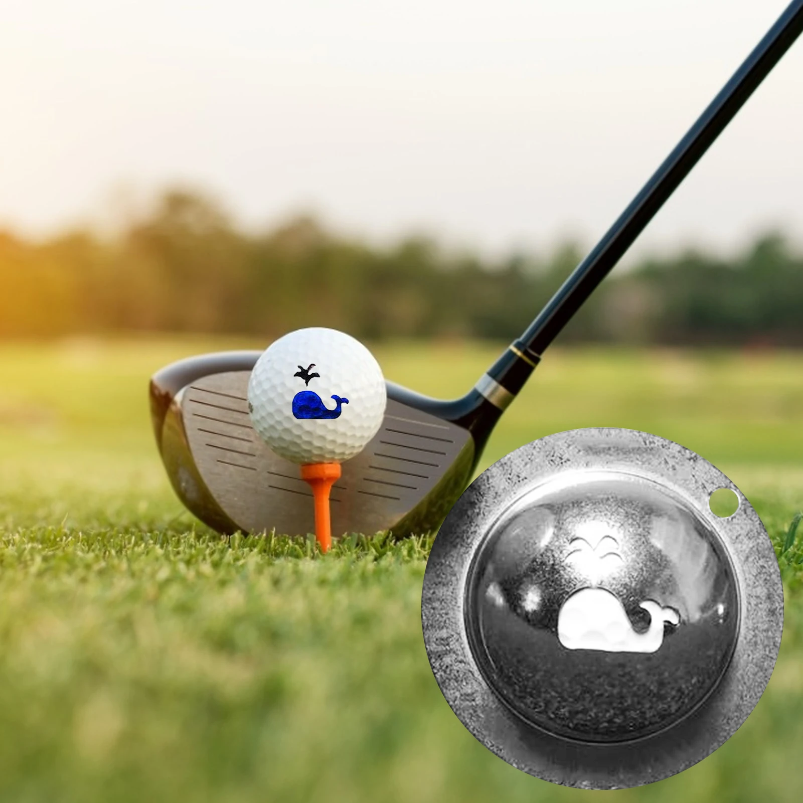 Funny Adult Humor Signal Golf Ball Marker Alignment Tool Stainless Steel Models Ball Line Template Alignment Training Aids Tool 3