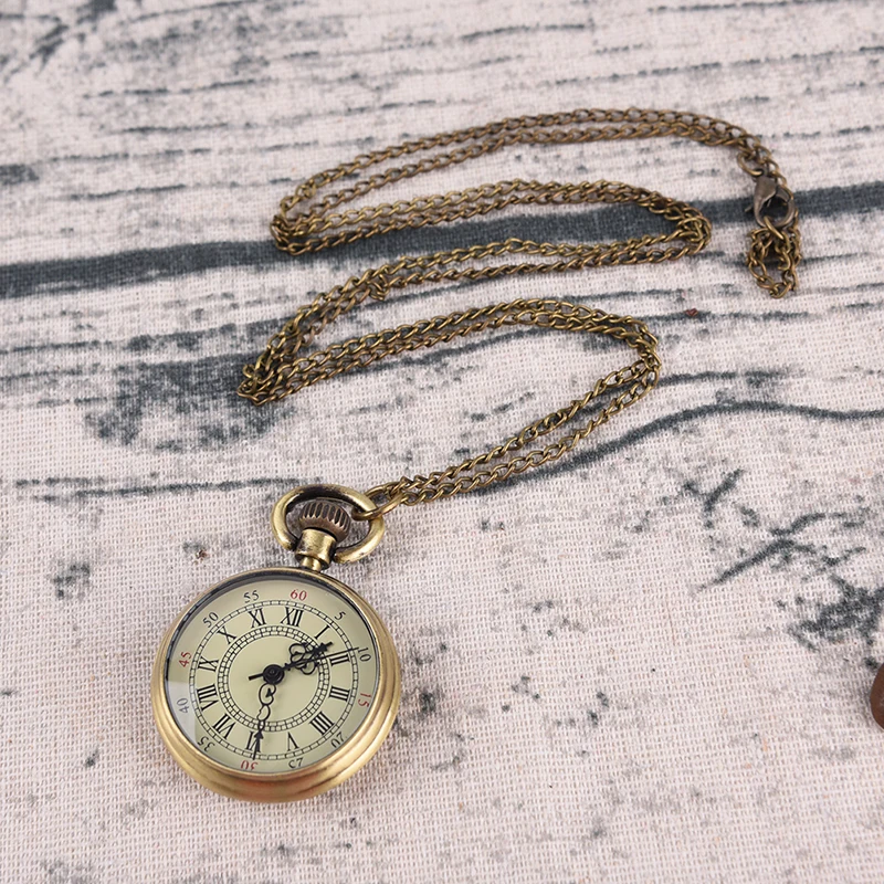 1Pc Vintage Quartz Fashion Personality Classic Rome Scale Pocket Watch Gifts