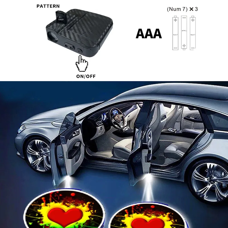 AUTO-TÜR-LICHT LED LOGO Projektor Shadow Laser Kabellos für Toyota / Honda  / EUR 6,34 - PicClick DE