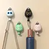 Creative Cute Wink Cat Animals Wall Hanging Hook Household Storage Rack Wall Decoration Free Punching For Clothes Hat Scarf Key 4