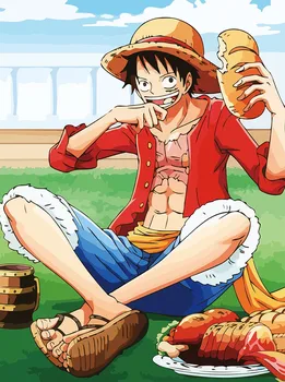 Картина по номерам на холсте набор для рисования аниме Ван Пис One Piece - 8116 В 30x40
