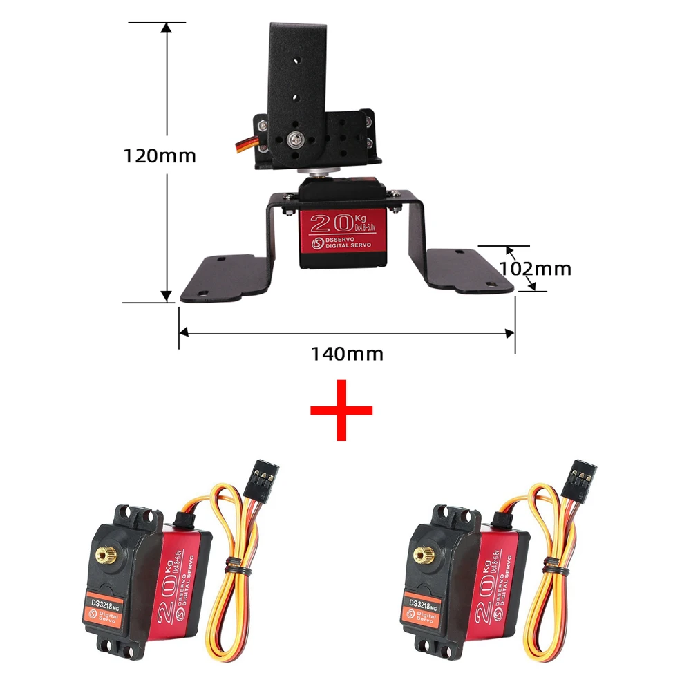 2 DOF rotante Robot manipolatore Kit cardanico meccanico in lega metallica per Robot Arduino con controllo MG996 Ps2 Kit fai da te programmabile - immagine 6