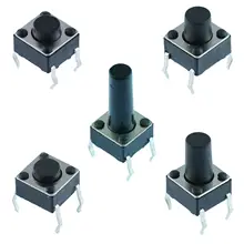 

2PCs 6mm Momentary Tactile Mini Miniature Push Button Switch PCB Mounted SPST