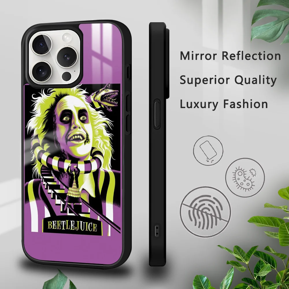 thumbnail image 1 of B- Funda de teléfono de la película Beetlejuices para iPhone 16 15 14 13 12 11 Pro Xs Max Mini Plus Funda rígida para celulares, 1 of 5