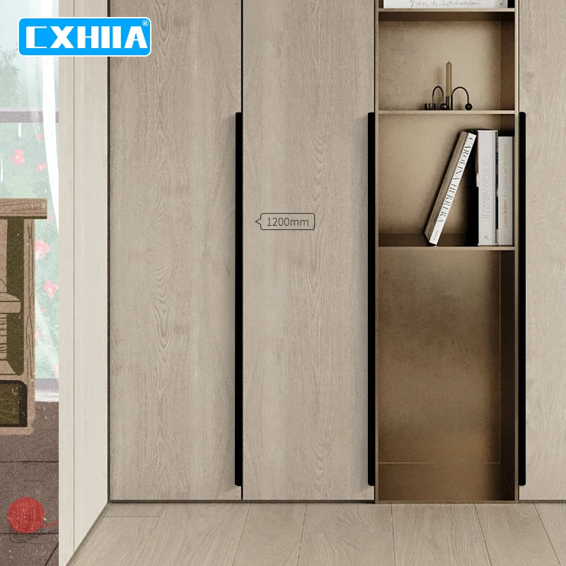 CXHIIA 긴 알루미늄 숨겨진 가구 옷장 서랍 당김 손잡이, 긴 은폐 가구 옷장 문 손잡이, 1000mm