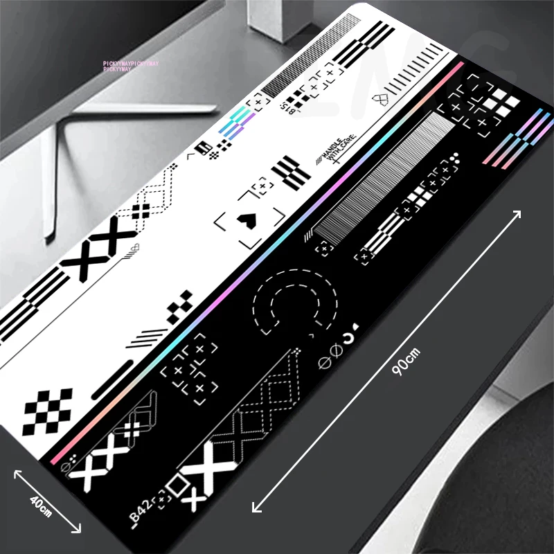 대형 게임용 마우스 패드, 프린트 컬렉션, 컴퓨터 마우스 패드, 책상 패드, PC 키보드 매트, 테이블 러그, 90x40cm