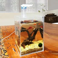 Acrylic Ultra White Fish & Aquatic Pets Tank | Table Top Aquarium for Water Plants & Turtles