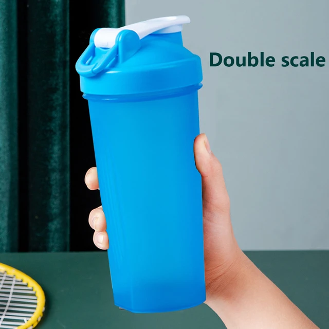 600ml Portable Protein Powder Shaker Bottle Leak Proof Water Bottle for Gym  Fitness Training Sport Shaker Mixing Cup with Scale - AliExpress