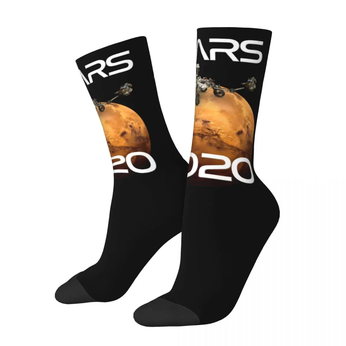 Winter Warm Retro Uomo Donna Mars 2020 Rover Mission Socks Space Explorers Occupa Mars Calzini A Tubo Centrale Antiscivolo