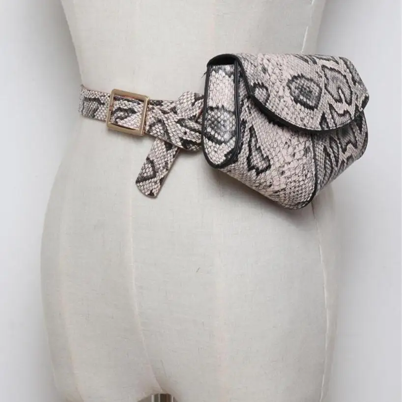 1 Pcs Korean Version Of Mini Pockets Ladies PU Leather Waist Belt Bag Women Mini Disco Waist Pack