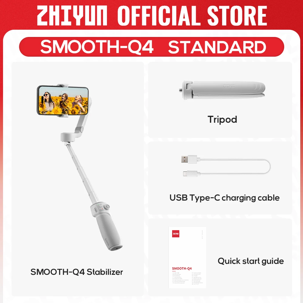 ZHIYUN SMOOTH Q4 3軸 スマートフォンジンバル スタビライザー Amazon.co.jp: Zhiyun Smooth Q4 3軸 小型 スマホ ジンバル