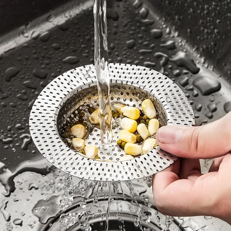 Stainless Steel Sink Filter Basin Drain Hole Hair Catcher Stopper Shower Floor Drain Strainer for Kitchen Bathroom Accessories sink filter sink overflow cover kitchen sink filter hair drain catcher shower drain cover overflow drain cover washbasin plug washbasin leak plug shower drain filter sink hole cover