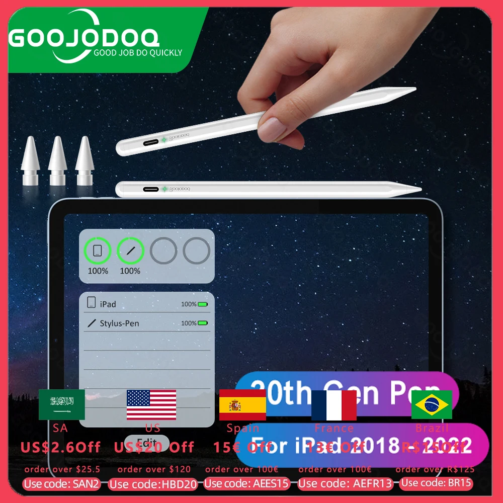 For Apple Pencil 2 1 For Ipad Pencil Bluetooth Stylus Pen For Ipad Pen 2022 2021 2020 2019 2018 Air 5 For Apple Pencil - Tablet Pen - AliExpress - Апрельский топ товаров с Али
