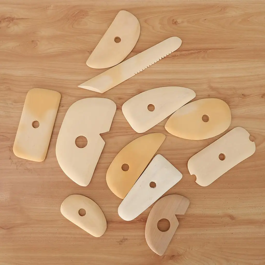 11 Pieces Clay Art Shaping Cutters Scrapers for Handmade Crafts DIY Easy Use Safe polymer clay tools pottery tools clay sculpting tools pottery sculpting tools clay craft tool