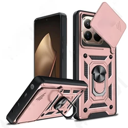 Military Grade Heavy Duty Armor Case with Ring Stand and Shockproof Protection - POCO M8 (Rose Gold)