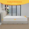 10 Inch Twin Mattress, Gel Memory Foam Twin Size Mattress, Pressure Relieving, Cooling Gel Foam, Twin Mattress in a Box, White 2