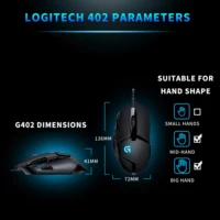 Logitech (G) G402 gaming mouse wired mouse e-sports mechanical macro programming mouse CSGO eating chicken computer competitive 5