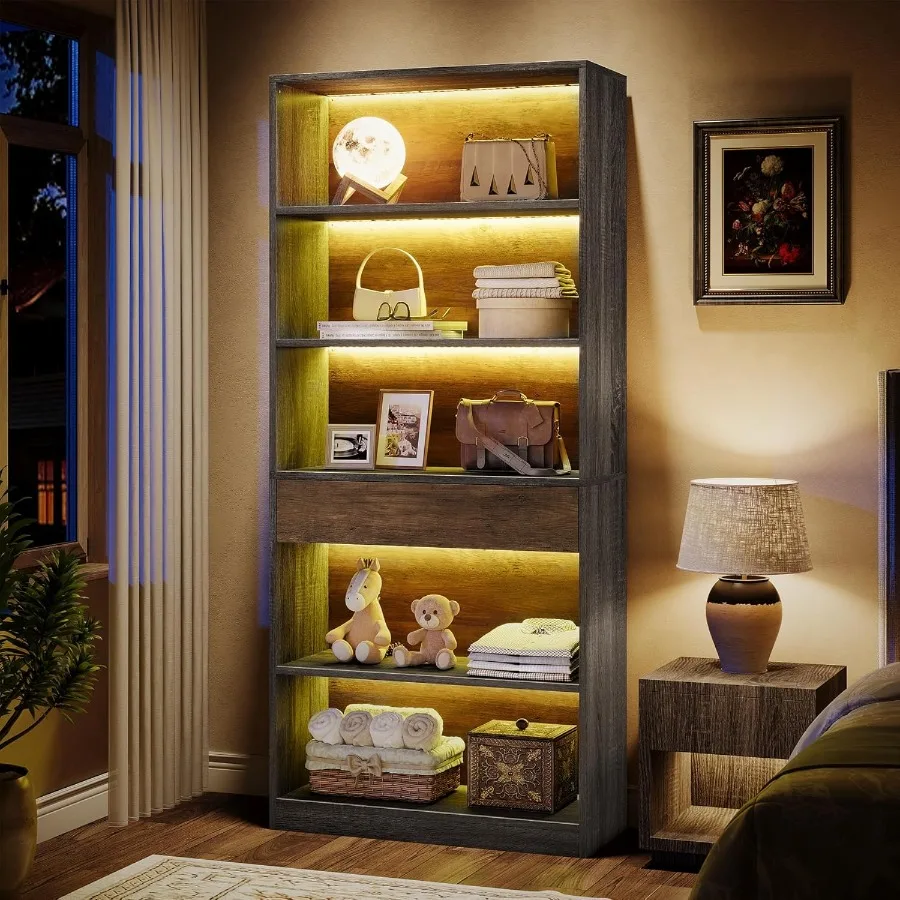 5-Tier LED Bookcase 4