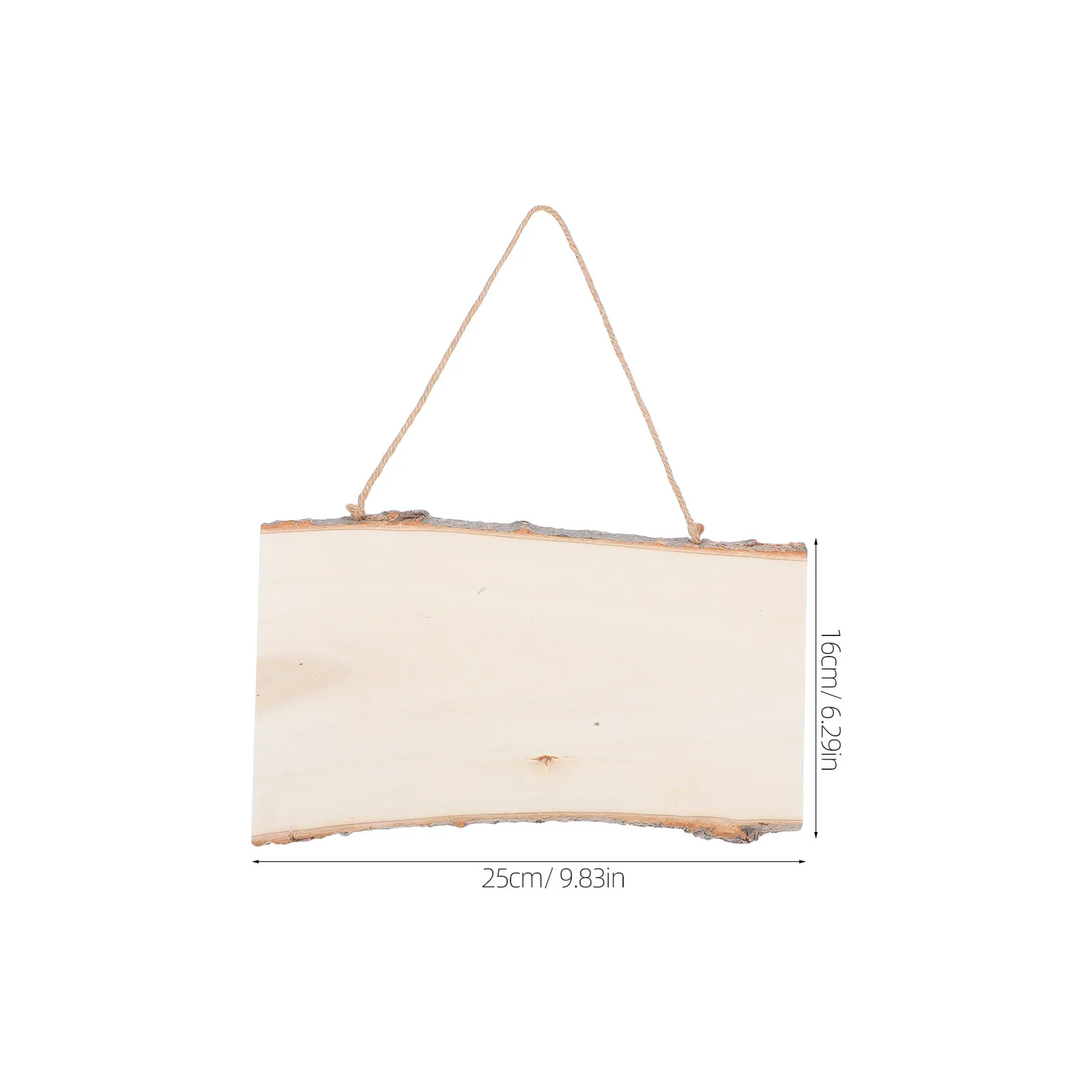 2Pcs 크리 에이 티브 장식 나무 벽 교수형 보드 부드러운 빈 DIY 드로잉 메시지 보드 펜던트 16x25cm 홈 카페 바