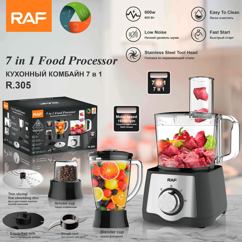 Food Processor 001, Blender Combo, 600W 9-Cup Food Processor