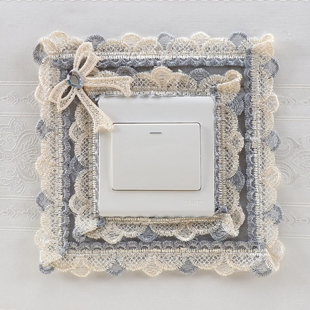 Boho Chic Lace Switch Covers-Decorative, No-Adhesive Fabric Wall Protectors For Light Switches & Outlets