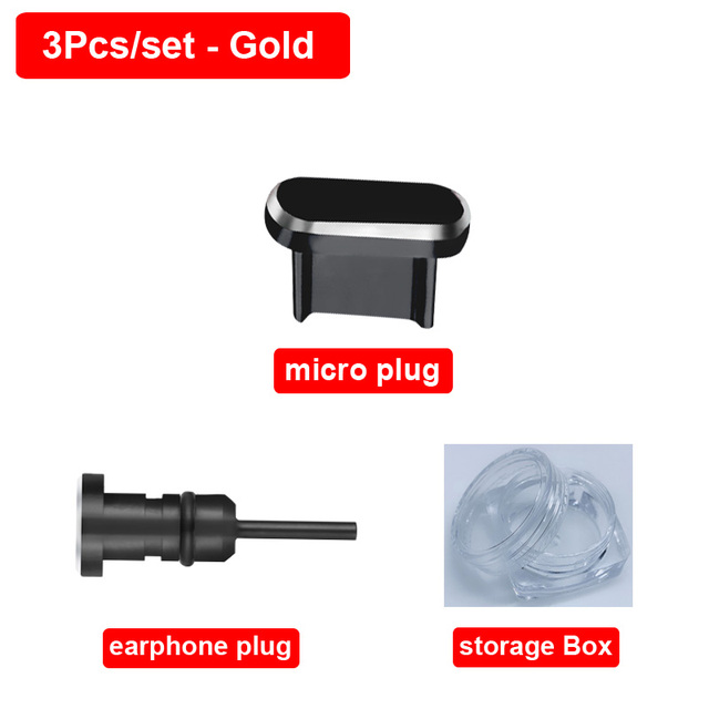 Metal Anti Dust Plug USB Type C Micro Charging Port Protector USB C 3.5mm Earphone Jack Sim Card For iPhone Redmi Samsung