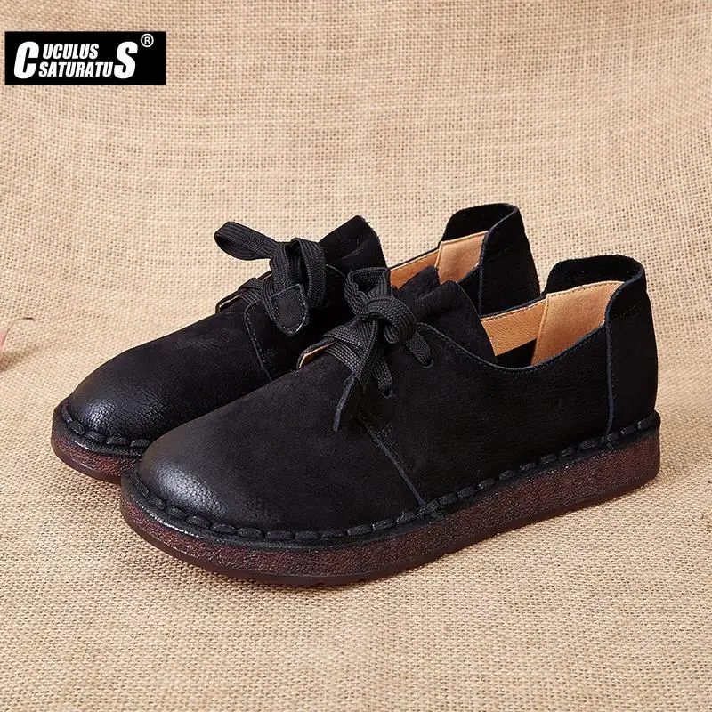 Cuculus Fashion Women Shoes Genuine Leather Loafers Women Casual Shoes Soft Comfortable Flats