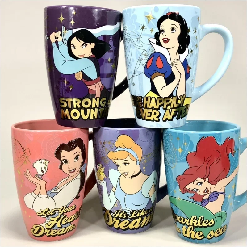 

Оригинальный Кубок Disney Принцесса Мулан Белоснежка Красавица и Чудовище Белль Золушка маленькая Русалочка Ариэль кружка подарок на день рождения