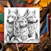 Wolf Pack Colouring Book for Adults - 20 Pages of Detailed Prairie Wolves, Therapeutic Art Therapy Coloring Book 4