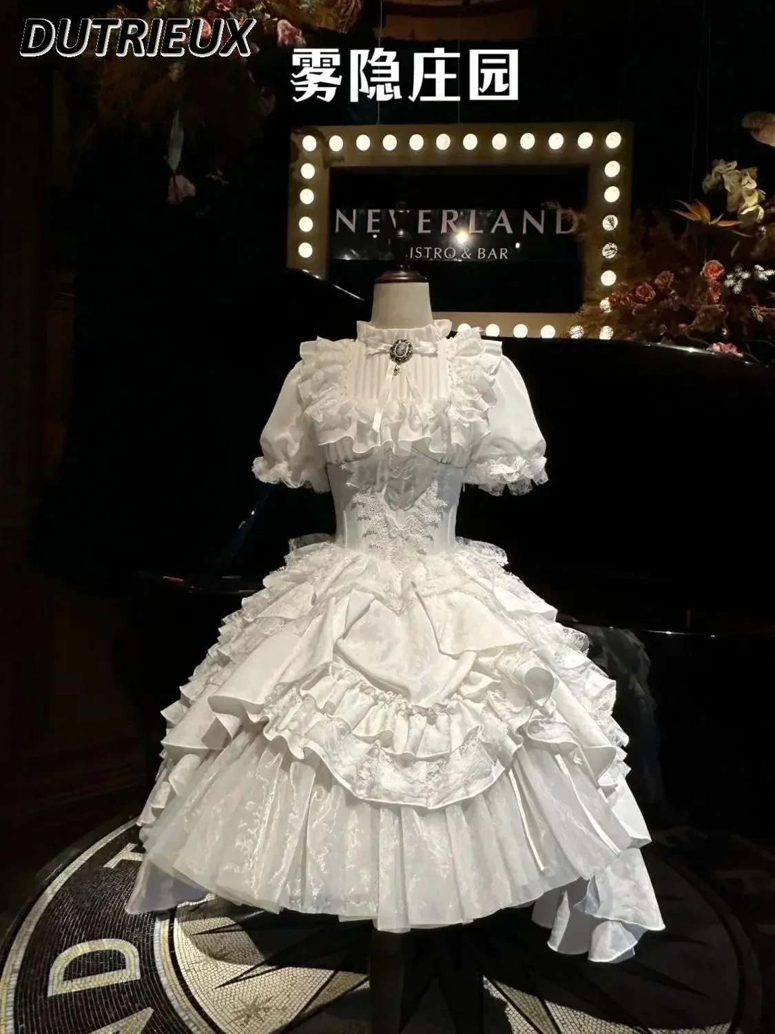 Japanese Dark Gothic Style Lolita High Waist Skirt Spring and Autumn New Sweet and Cute Girls Versatile Solid Color Puffy Skirts 2