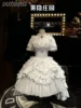 Japanese Dark Gothic Style Lolita High Waist Skirt Spring and Autumn New Sweet and Cute Girls Versatile Solid Color Puffy Skirts 2