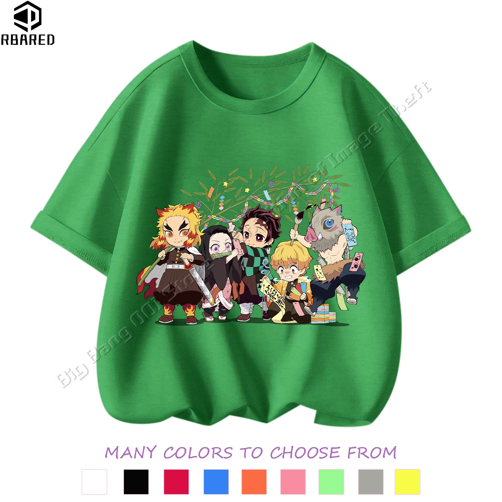 2024 2024 Kids Clothes Demon Slayer: Kimetsu No Yaiba Short Sleeve Summer Top Shirts Children's T-shirt MINISO Japanese Anime 4
