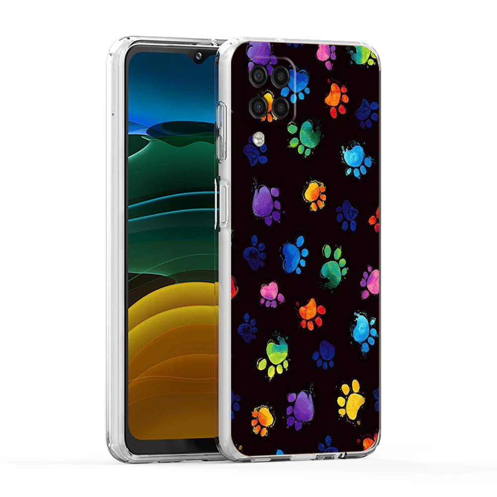 Paw Print Transparent Silicone Phone Case - Cute Dog Footprint Design
