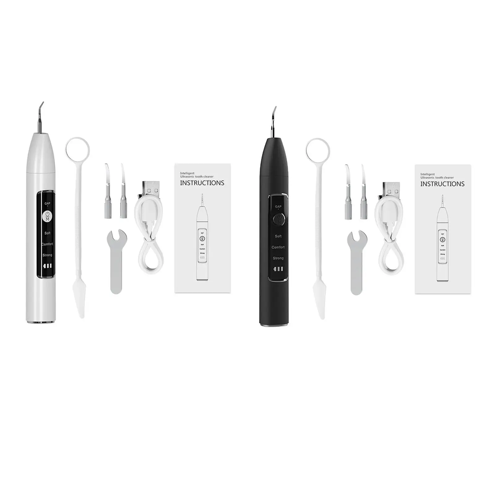 

Teeth Cleaner Electric Cleaner Tool with LED Light Power Off Protection with Mouth Mirror Teeth Cleaning Set for Adult and Kids