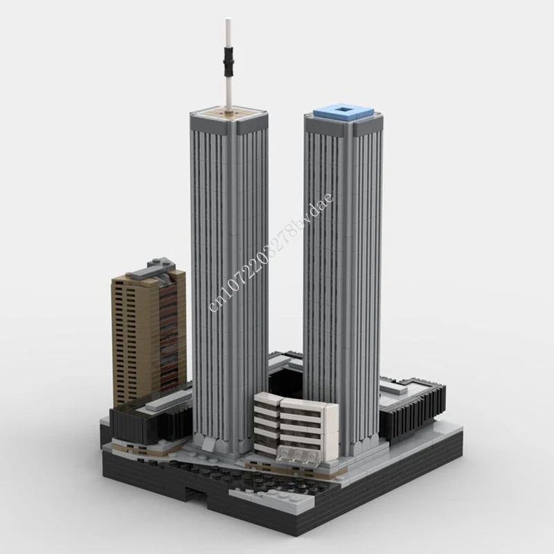 

1247PCS Customized MOC Modular The World Trade Center Street View Model Building Blocks Technology Bricks DIY Assembly Toys Gift