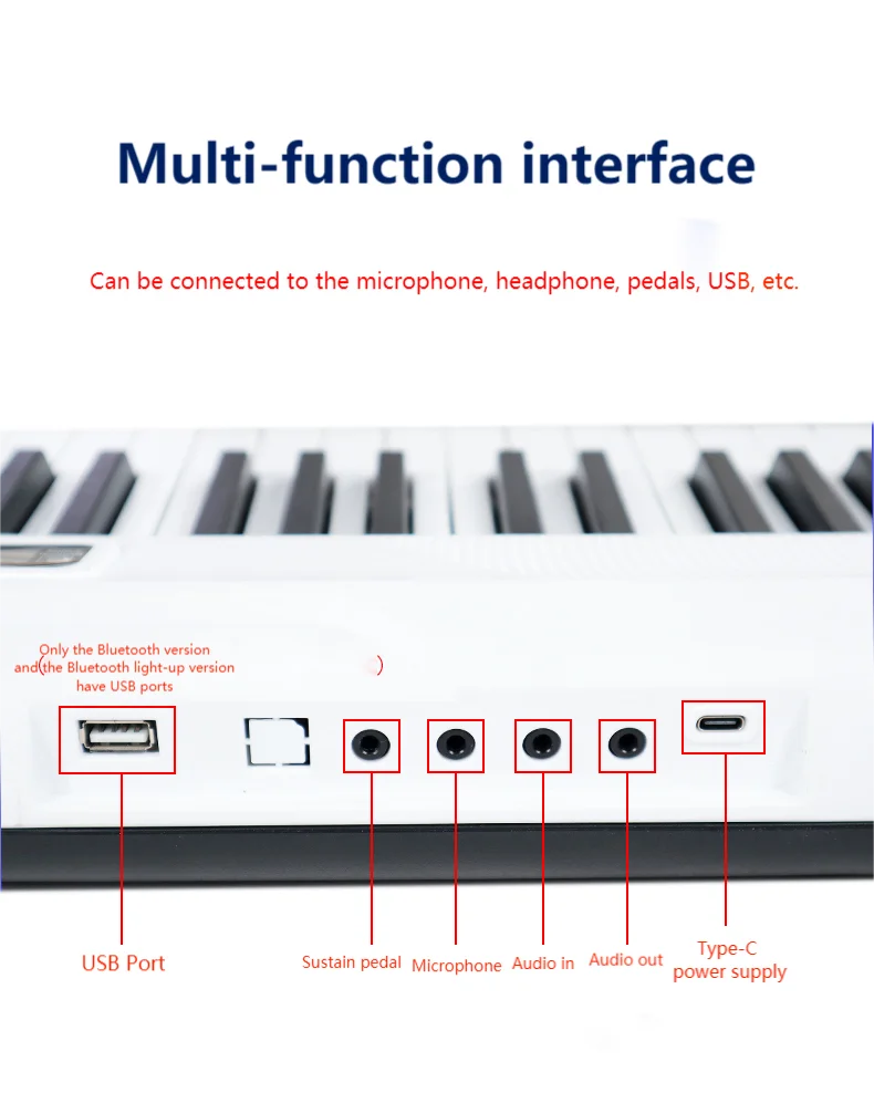 88 Keys Dual Keyboard Digital Electronic Organ Light Learning and