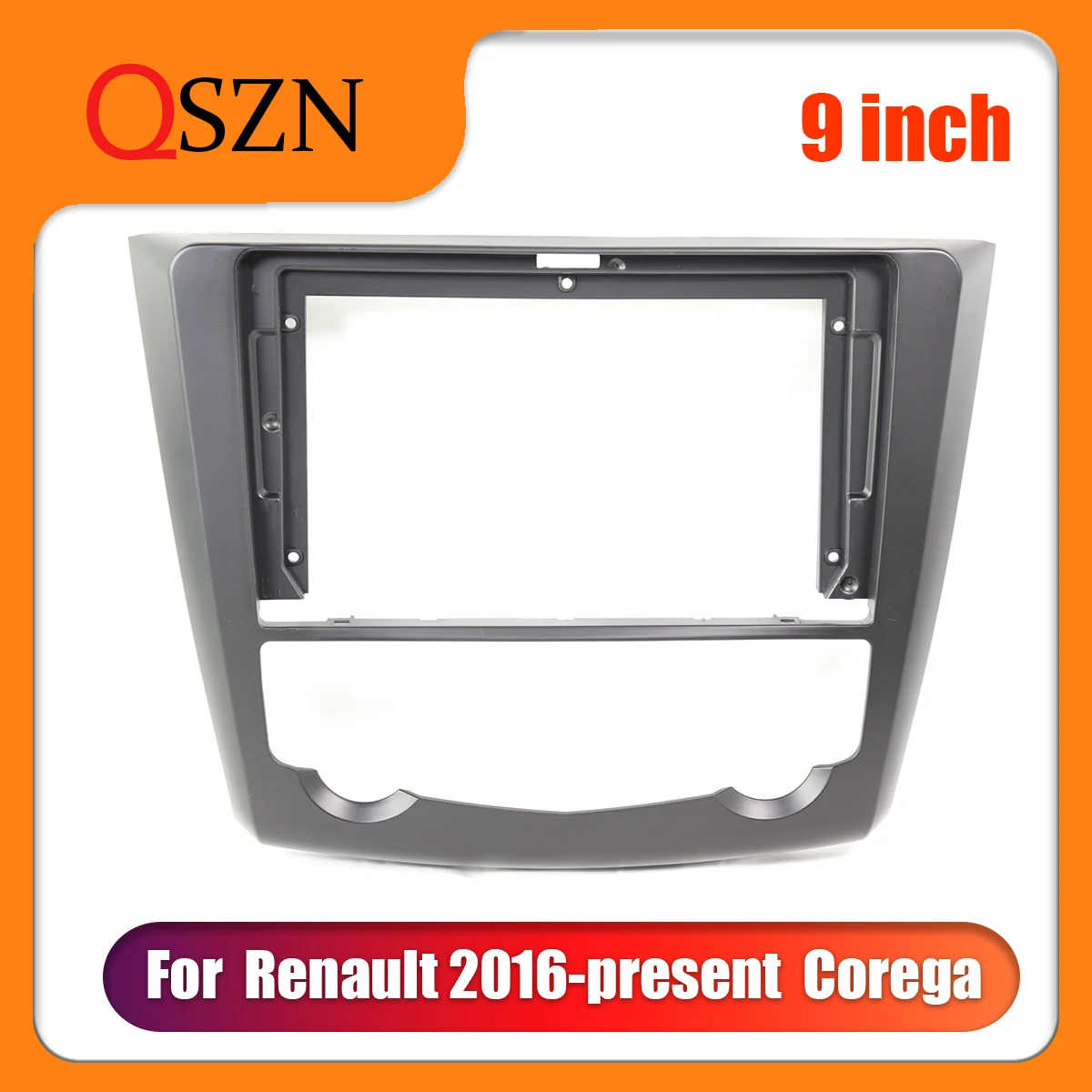 Qszn Fascia Per Telaio Auto Da 9 Pollici Per Renault Corega 2016-Present Cornice Per Montaggio A Pannello Cornice Kit Montaggio Cruscotto 2 Din