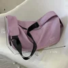Solid Color Fitness Bag Large Capacity Fitness Training Bag Wear-resistant Zipper Adjustable Shoulder Strap for Outdoor Football 6