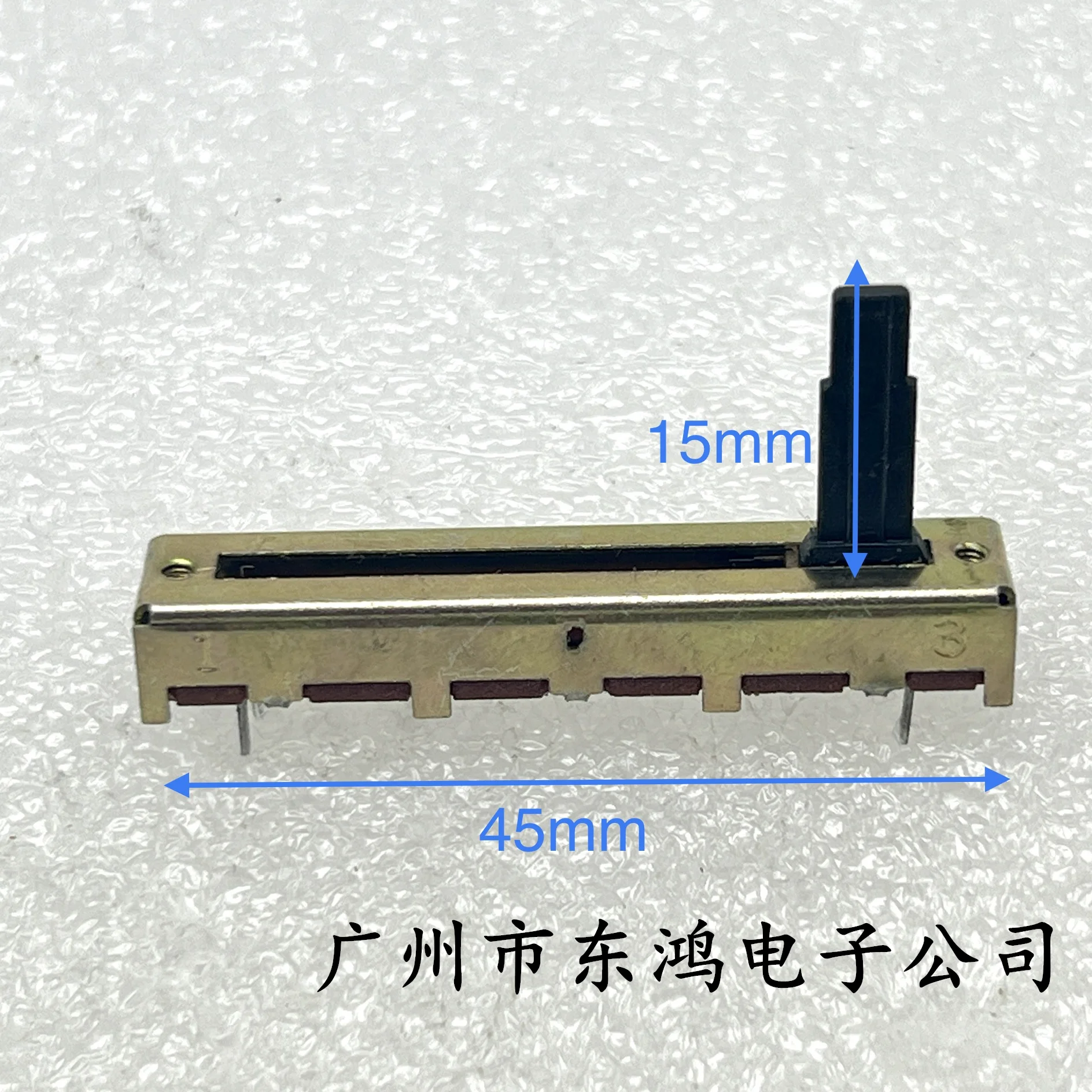 45mm straight slide potentiometer with 3 pins B50K shaft length 15mm 1 pcs