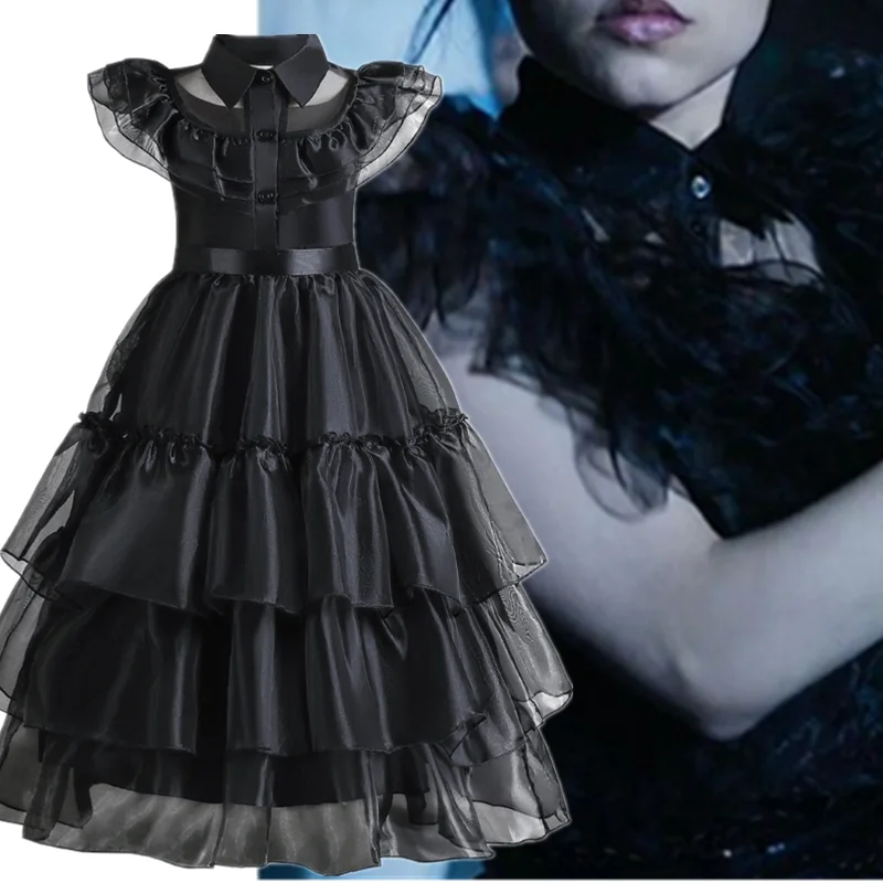 Fantasia Dress for Girls Kids Disguise Encanto Dress Cosplay Costume Children Birthday Party Clothing Wednesday Princess Costume