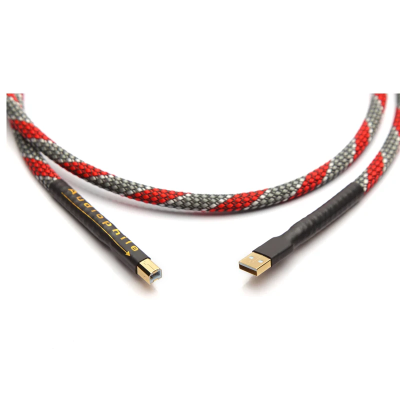 QED high-quality silver plated conductor 2.0 USB cable A-B terminal DAC decoder audio data cable