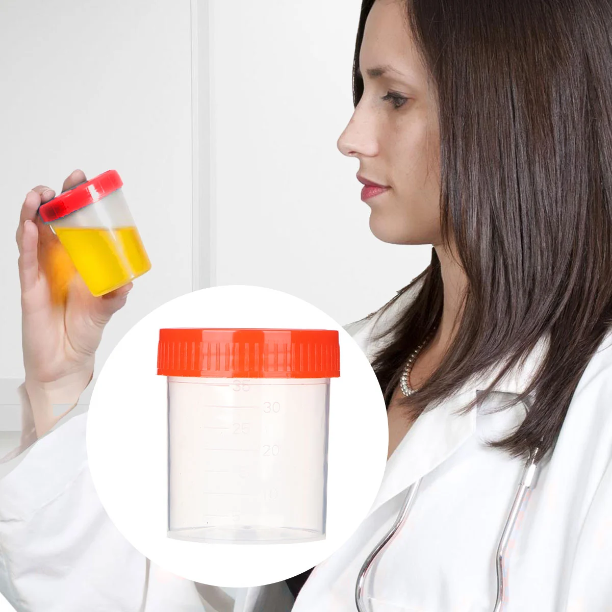 

Urine Collection Sample Bottle Container Specimen Cup Sample Collection Cup Laboratory Cylinder Color Send Random