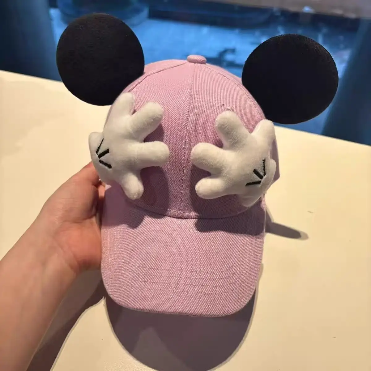 Parent-child matching set Cute Mouse ear Baseball Cap Adjustable Snapback Hat Children's Teens Adults Cartoon Sun Hat